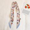 Long Skinny Hair Scarfs Women Headwear Headbands Fashion Print Neckerchief Small Bag Scarves Cute Neck Tie Scarf Ladies 5x90cm