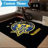 Custom Name Maccabi Football Crest Rug Game Carpet, Floor Mat for Bedroom Living Room Entryway Rug, Home Decor Idea Gift for Christmas birthday