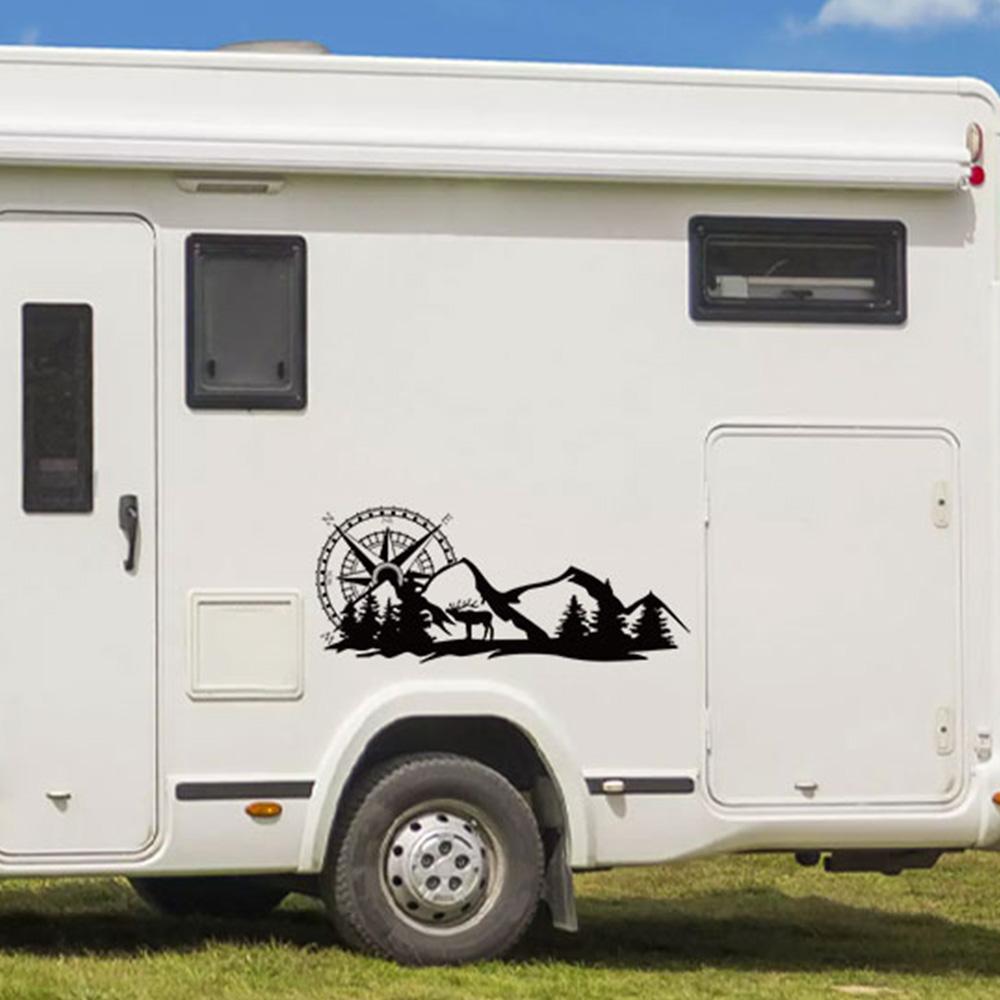 2 шт. наклейки для автомобиля с горной графикой для автодома, конного фургона, автофургона, кемпера, фургона, декора тела, виниловые наклейки