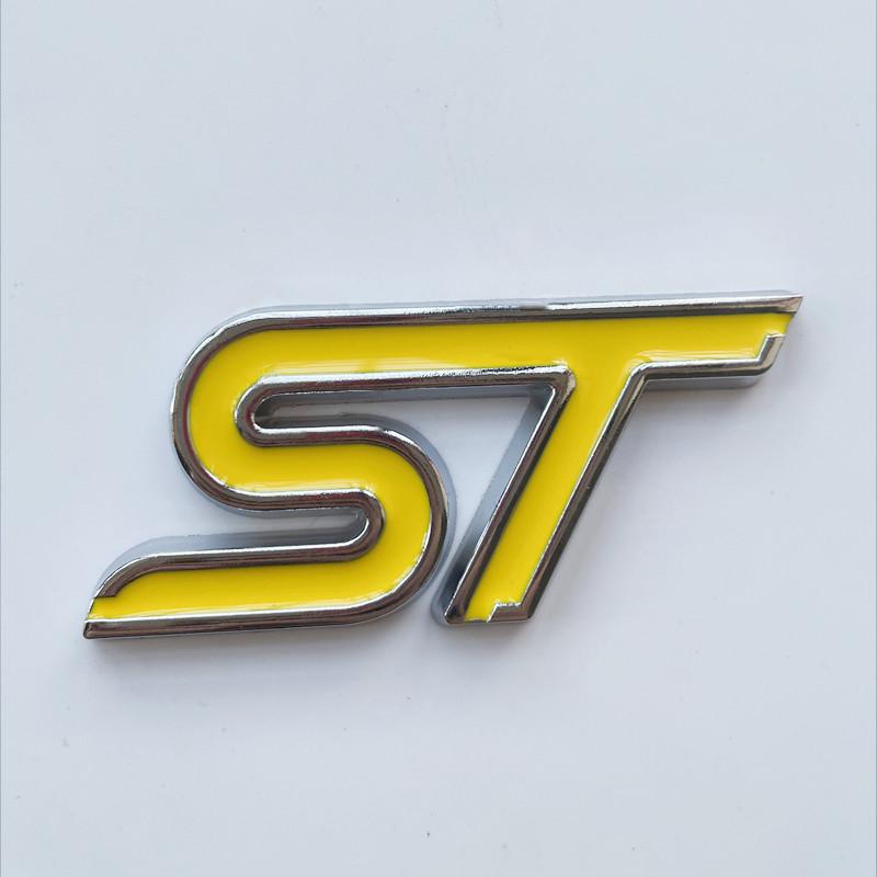 3D металлическая эмблема ST на переднюю решетку радиатора, наклейка на заднее крыло багажника автомобиля для Focus Mondeo Fiesta Edge Escort MK2 MK3 MK4 MK5 MK7