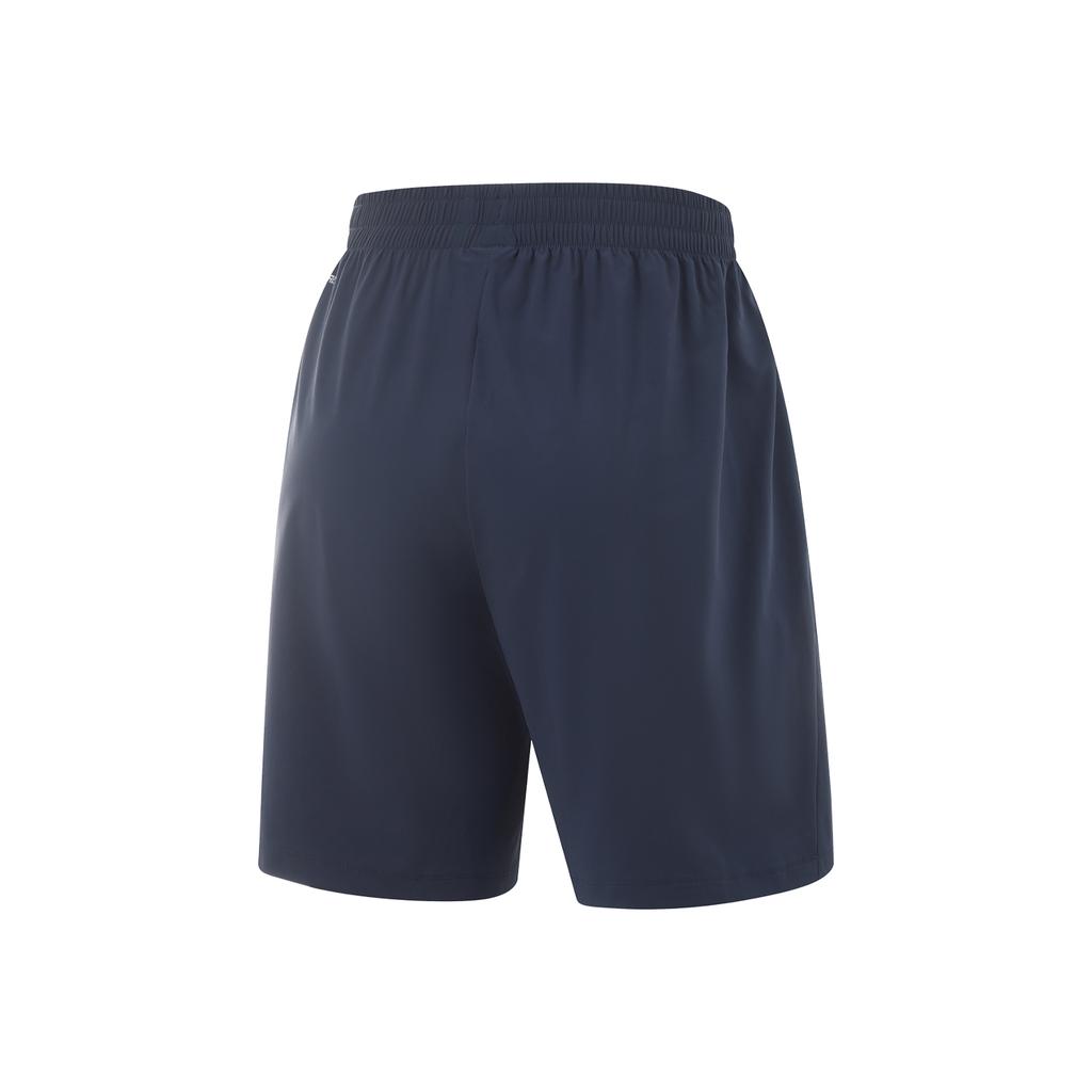 Li-Ning Fitness Series Casual Minimalist Solid Color Lace-Up Sports Shorts Men Shorts Ink-Blue AKYV033-7