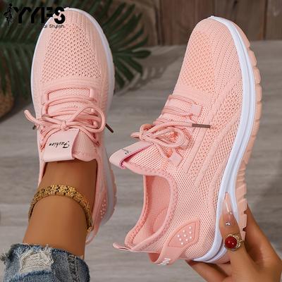 Новый стиль Легкие тканые универсальные туфли для женщин Летний новый стиль Модные повседневные спортивные туфли Сетчатые одинарные туфли Женская обувь