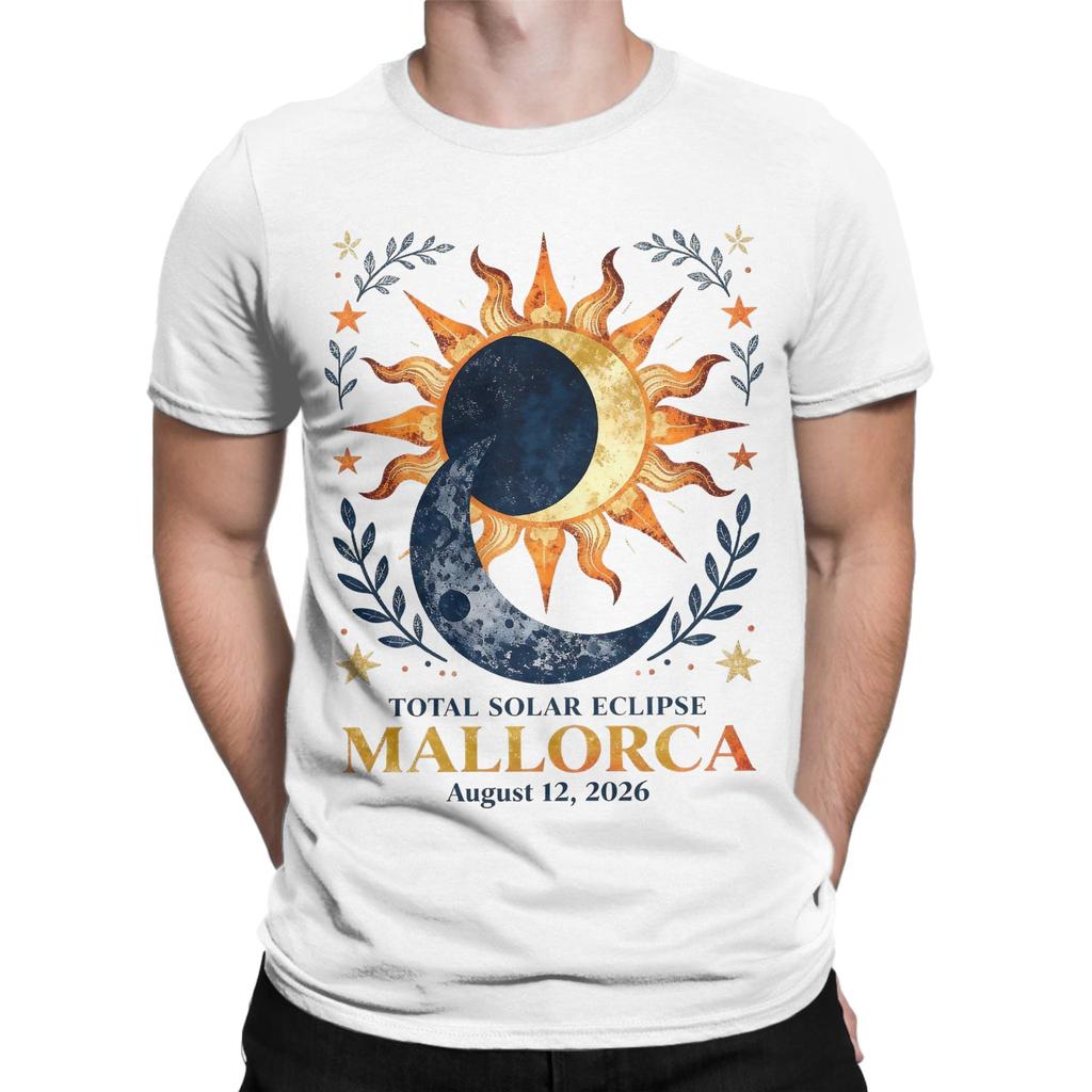Total Eclipse 2026 August 12 Solar Eclipse Adventure in Spain and Iceland T Shirt Cotton Clothing Crewneck Short Sleeve