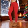 Women's Fashionable Casual Shaping Yoga Thermal Soft Sports Fitness Deer Velour Thermal High-Waisted Leggings