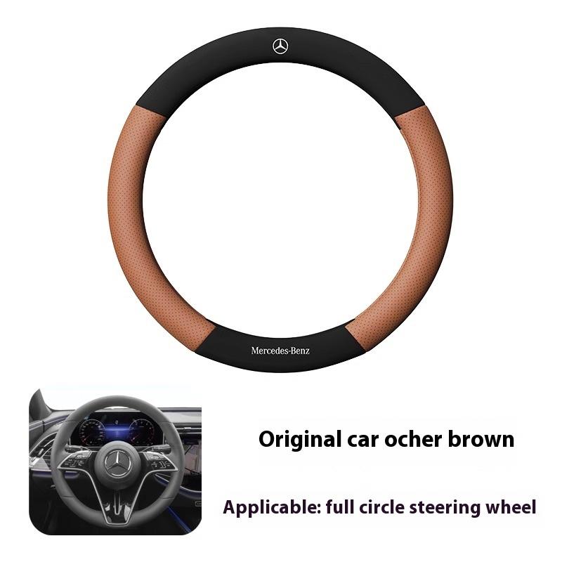 Автомобильная 3D тисненая кожаная оплетка руля для Mercedes-Benz A C E S V Class AMG GLA GLC GLK Vito SL ML Sprinter SLK Viano
