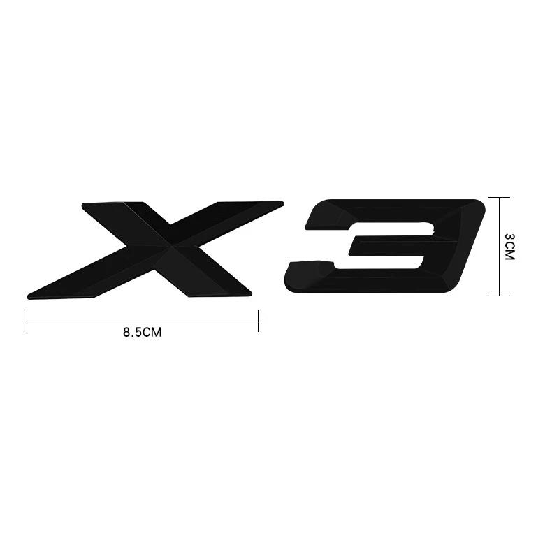 3D ABS Black Chrome Car Letters Rear Trunk Badge X6 Logo For BMW X6 Sticker Emblem X6 Lettering Accessories al2