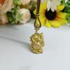 Waterproof Zodiac Horse Necklace Luxury Golden Horse Pendant Wealth Foal Necklace  Birthday Gift