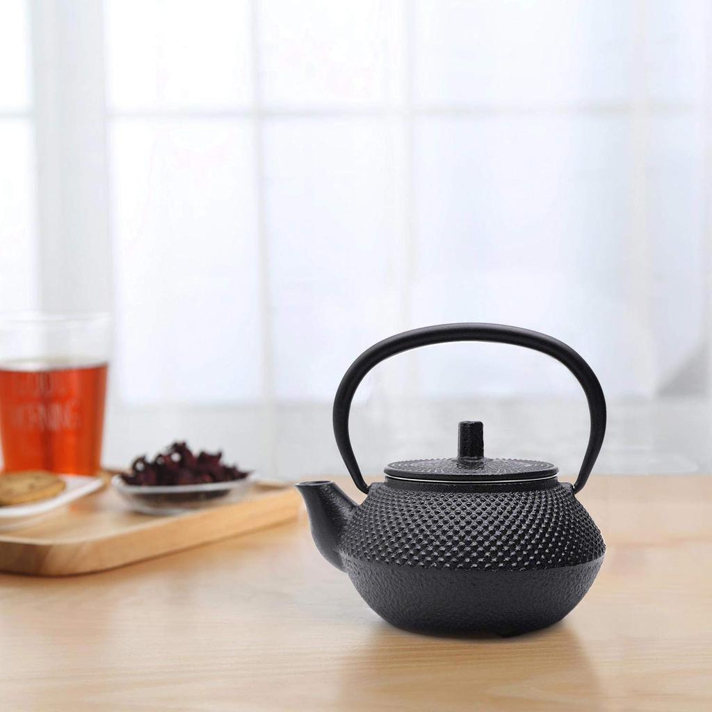 HwaGui Iron Kettle Teapot Hail Kettle Open Fire Iron Replenishment Small Size IH Compatible Hail 300ml [Japan Only]