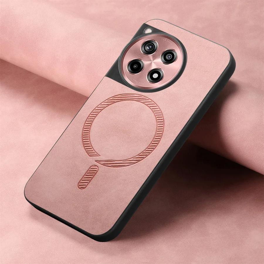 Чехол для Magsafe Magnetic Luxury Leather Back Cover для OnePlus Nord CE 4 ACE 3V One Plus ACE3 V 12R Wireless Charging Shell
