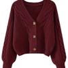 Women Outerwear Elegant Autumn Winter Coat Loose Matching Cardigan for Women Long Sleeve Top Vintage Casual Basic Top Sweater Knitwear