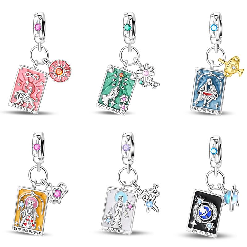Медная Коллекция Таро Подвеска DIY Бусины Королева Скипетр Подходят для 3 мм Оригинального Браслета Ювелирные Изделия Подарки на День Рождения