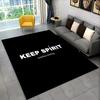 Fun Simple Black White Large Area Carpets ForHome Living Room Children's Bedroom Sofa Doormat Kitchen Floor Rugs Anti-slipDecor