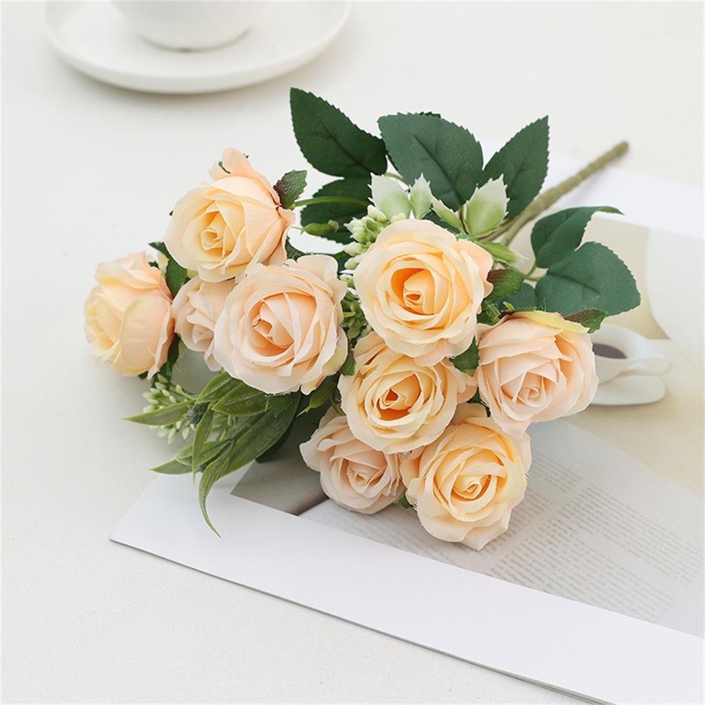 Букет роз, имитация растений, цветы в руках, украшение дома, годовщина свадьбы, искусственный цветок