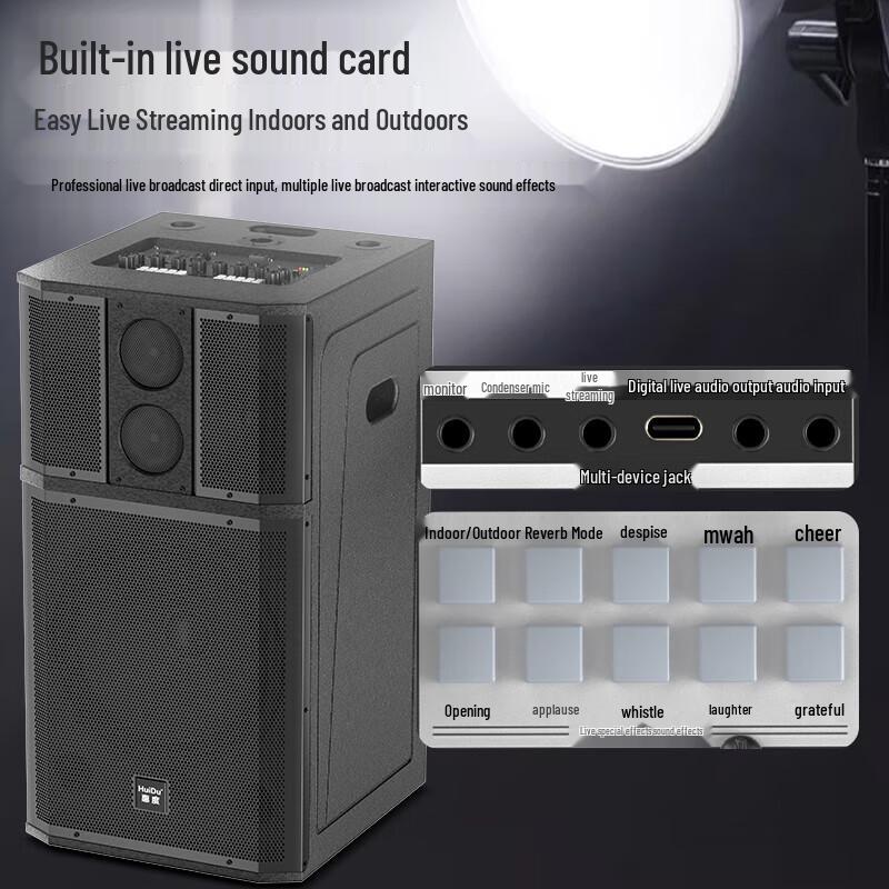 HuiDu DM-15 15-inch High-Power Portable PA System
