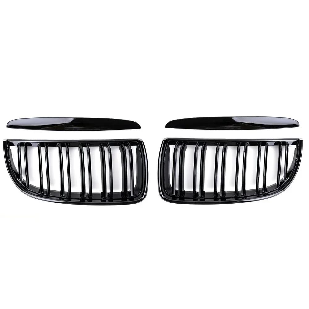 Для BMW E90 E91 M Grill Car Front Grille Kidney Double Slat Gloss Black 3 Series 323I 328I 335I 330I 325I 2005-2008 ABS Grilles