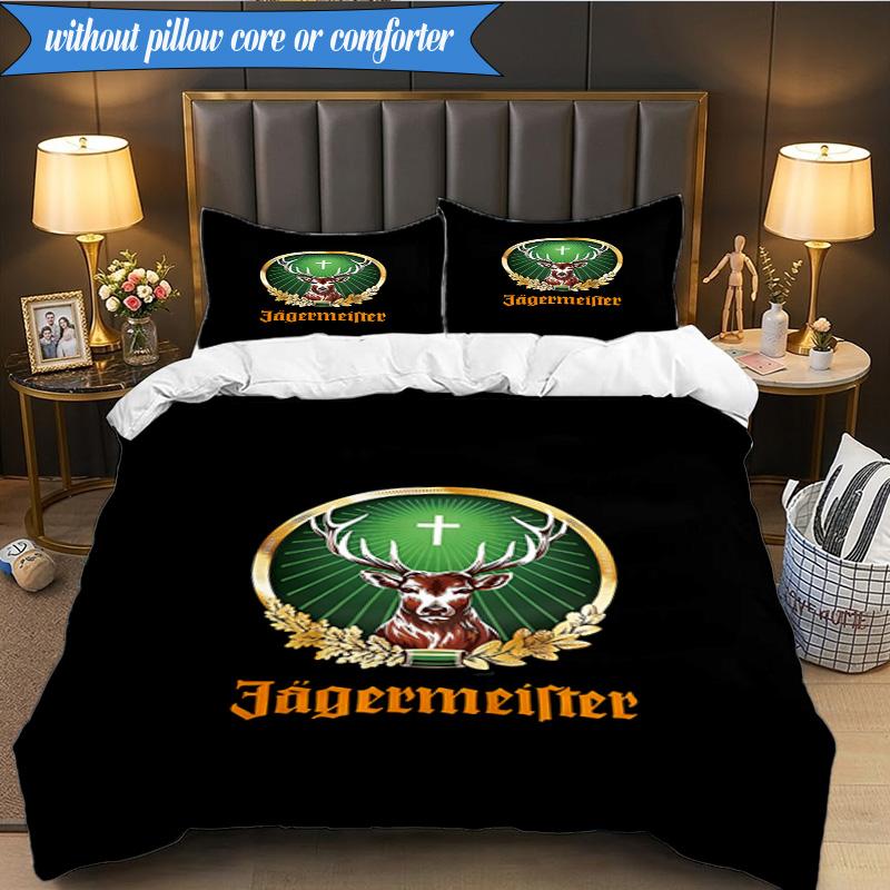 3PCS Jägermeister: The Spirit Of Tradition Bedding Set 2D Printing (Includes 1 Duvet Cover + 2 Pillowcases Coreless), Bedroom decor,Fan gift