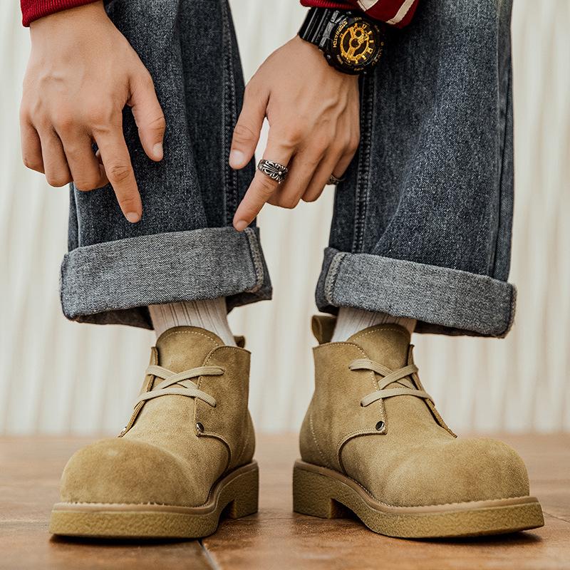 Ботинки Мартина мужские осенне-зимние новые ботинки на высокой подошве, мужские ретро трендовые универсальные уличные рабочие ботинки