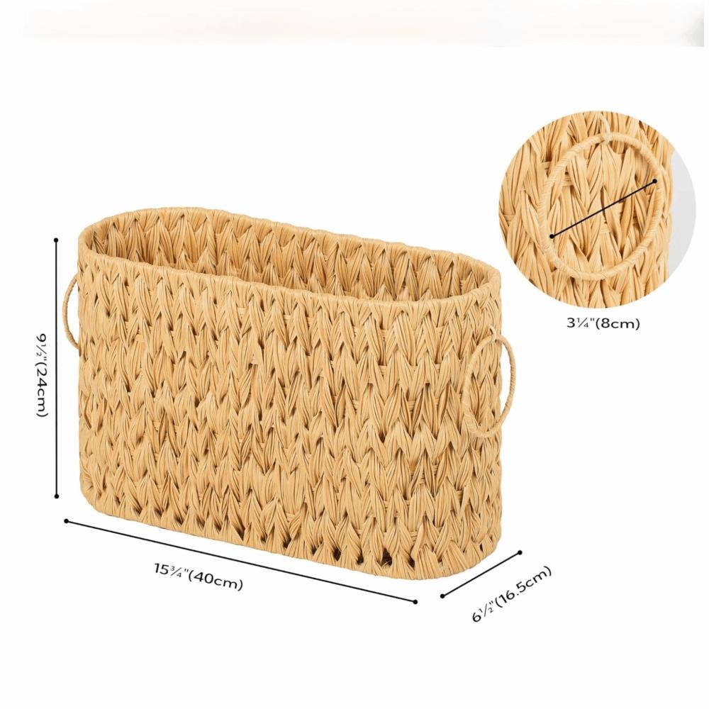 Креативная плетеная корзина для хранения туалетной бумаги с ручками, большая вместимость, корзина для хранения в ванной, корзина для хранения бытовых мелочей