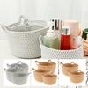 Cotton Rope Woven Storage Baskets Desktop Sundries Organize Boxs Household Kitchen Table Fruit Bread Cosmetics Container