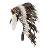 Indian Feather Headdress Hat Headband for Roles Play Burlesque Fancy Dress Party