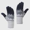 Christmas Gift Women Snow Pattern Thick Thermal Touchscreen Winter Windproof Knitted Warm Gloves