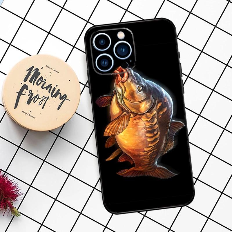Рыбалка на карпа Чехол Для iPhone 16 15 14 11 12 13 Pro Max Mini X XR XS Max 7 8 16 15 Plus Чехол Funda