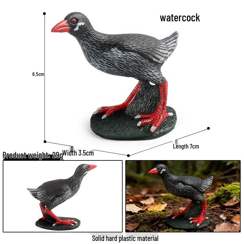 Wild Animal Model Toy Set: Swan, Lion Head, Goose