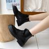 Autumn New Black Fashionable and Comfortable Martin Boots Women's Muffin Platform Short Boots