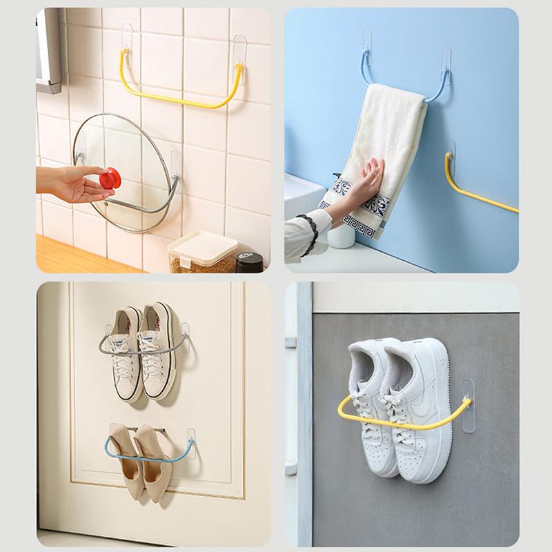 Wall Mounted Shoe Rack Foldable Shoes Hanger Slippers Drain Storage Rack Shelf