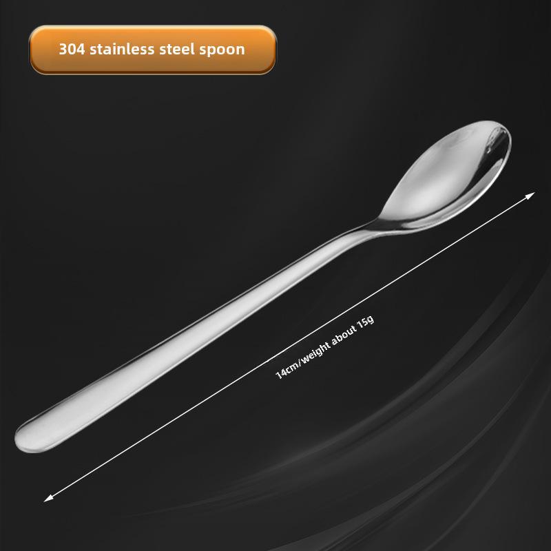 Вилка для фруктов и десертов с основанием Swan из нержавеющей стали 304 и кофейной ложкой