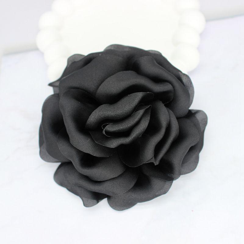 Элегантная 3D брошь из атласной ткани - большая цветочная булавка для свитеров и костюмов (10см)