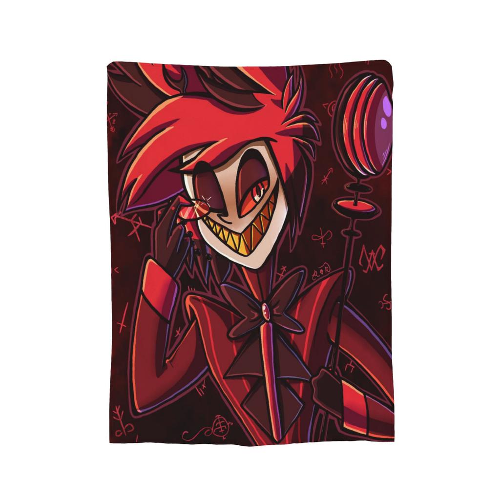 Cartoon Hazbins Hotels Vox Blanket Flannel Printed Multi-function Super Warm Throw Blanket for Bedding Car Rug Piece