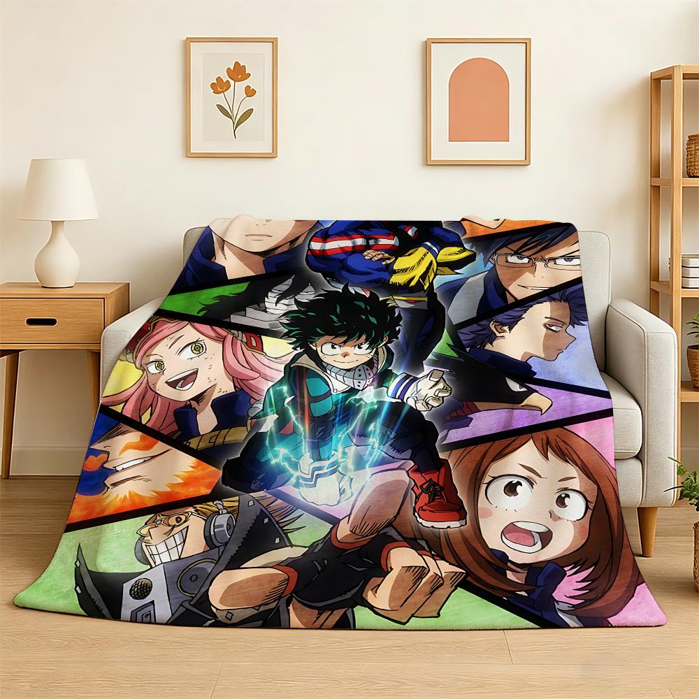 My Hero Academia Anime Throw 240g Flannel Blanket Lightweight Soft Skin-friendly Summer Thin Throw Blanket