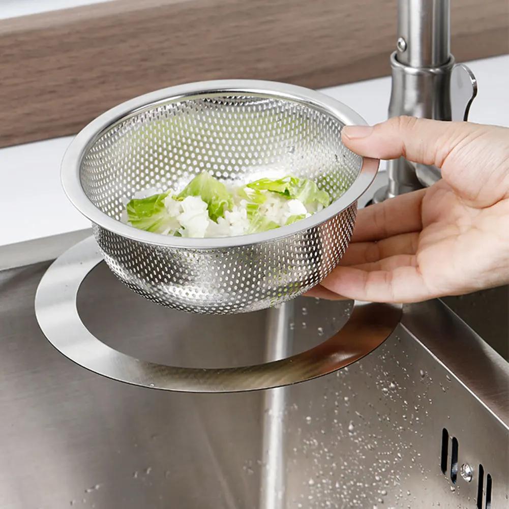 1/2 PCS Stainless Steel Sink Garbage Filter Colander Drain Basket Drain Rack for Filter Kitchen Waste & Wash Vegetables Fruits