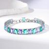 Rectangle Zircon Bracelet Multi-Color Optional Simple Gemstone Jewelry Women'S Gift