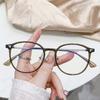 Строго отобранные ретро-очки с защитой от синего света для женщин, уличная фотография, простые очки, оправа, персонализированные плоские очки, расширенные возможности восприятия