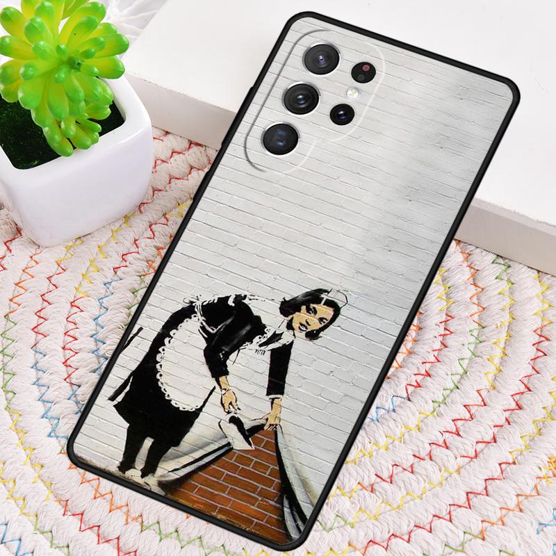 Чехол для телефона Banksy Graffiti Art для Samsung Galaxy note 10 pro S26 Ultra S23 S24 FE S25 S21 S22 PLUS ударопрочный
