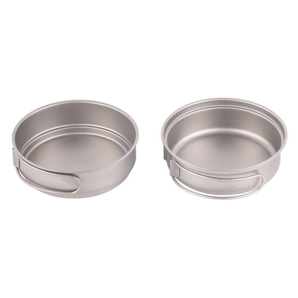 Lixada Титановая сковорода для кемпинга, походов, бэкпэкинга, кулинарии, сковорода с складными ручками титановая сковорода