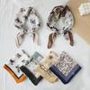 Thin cotton and linen small square scarf fresh and breathable women's soft literary and decorative small silk scarf summer scarf women's versatile 