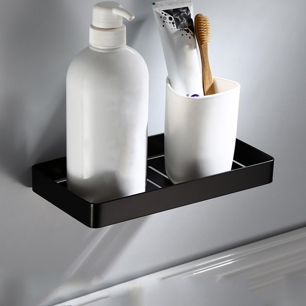 Настенный держатель для мыла из нержавеющей стали, полка для слива для ванной комнаты и кухни (черный)