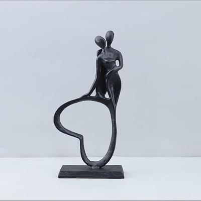 Чугунное Сердце Пара Декоративная Металлическая Скульптура Гостиная Книжная Полка Фигурка Статуя Человека Ремесленное Украшение Декор Комнаты Новый