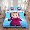 Catoon Duvet Cover Set Masha and Bears Bedding Set Children's Gift Teenagers Kids Adult 2/3piece set Single Twin Full Queen Size
