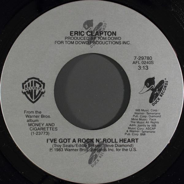 7-дюймовая пластинка ERIC CLAPTON - I've Got A Rock N' Roll Heart 729780 Warner Bros. Re 1983 US Рок Б/У