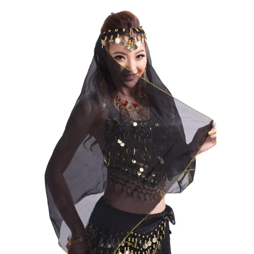 Chiffon Indian Dance Headband 150cm Women Headdress Fashion Belly Dancing Scarf  Show Costumes