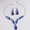 Alloy Rhinestone Necklace and Earrings Set for Women - Wedding Jewelry 