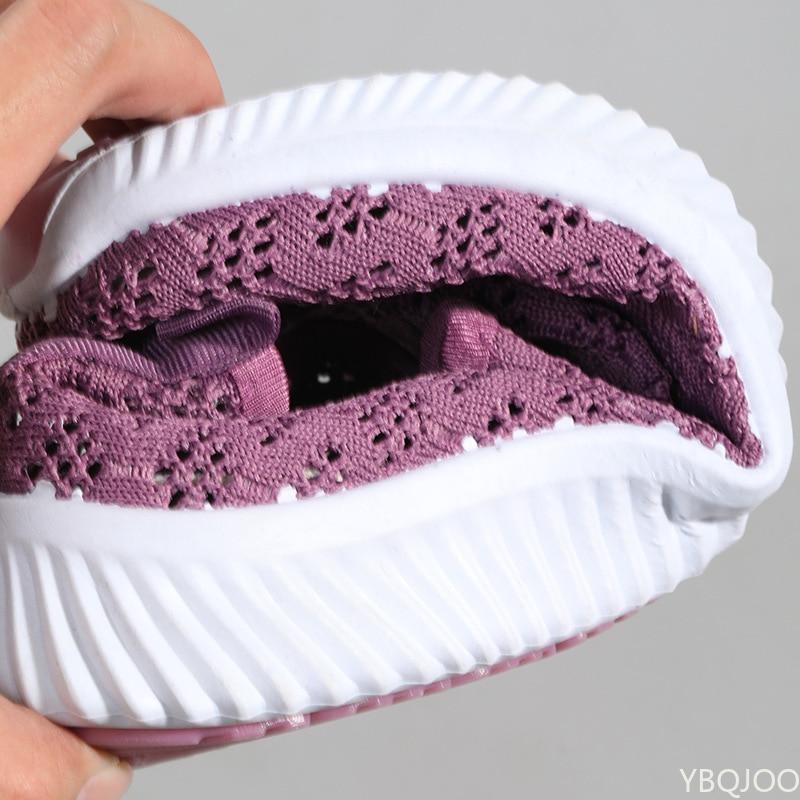Модная сетчатая обувь Женская обувь Спортивная обувь Дышащие балетки Мягкая подошва Повседневные кроссовки