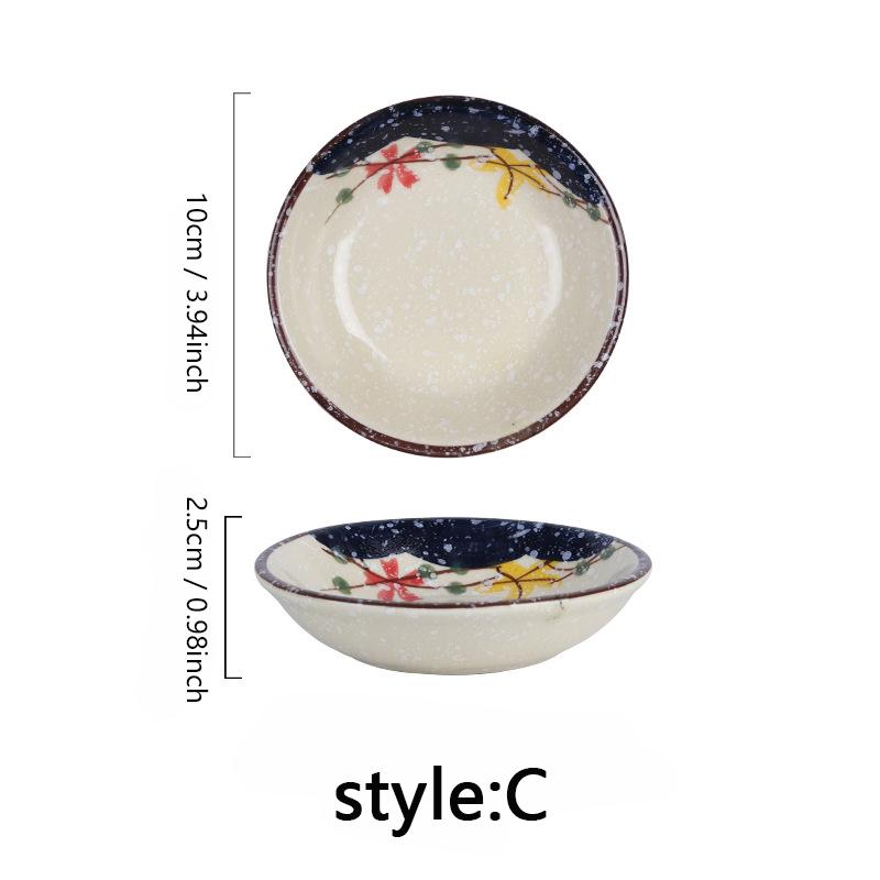 1 шт. Японская керамическая круглая тарелка для соуса, винтажная приправа для соевого соуса, бытовая тарелка для соуса для суши, закуски, сервировочная тарелка, столовая посуда