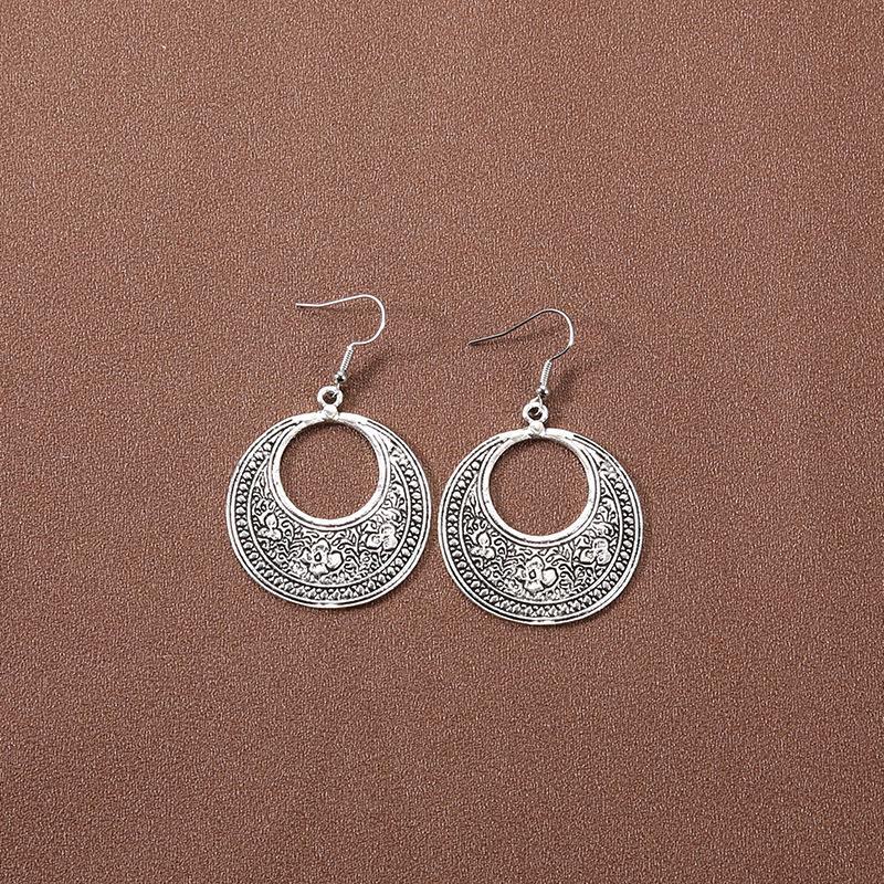 Серьги-кисточки в китайском дворцовом стиле в стиле ретро: Этнические тибетские серебряные украшения Ханфу