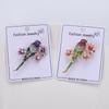 Blucome Cute Rhinestone Magpie Bird Shape Brooches for Women Gold Color Wedding Flowery Bird Special Design Pins