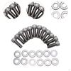 12x Exhaust Pipe Studs Nuts Fastener Bolts with Washers Hardened Sturdy 304 Stainless Steel Car